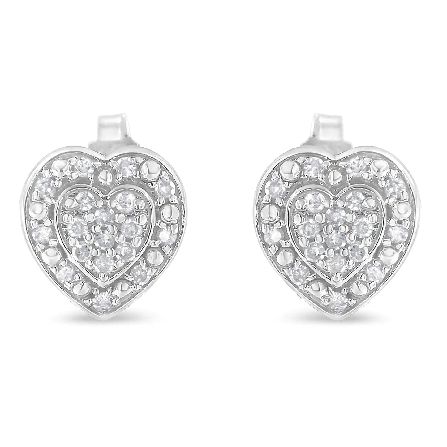 Diamond Heart Studs