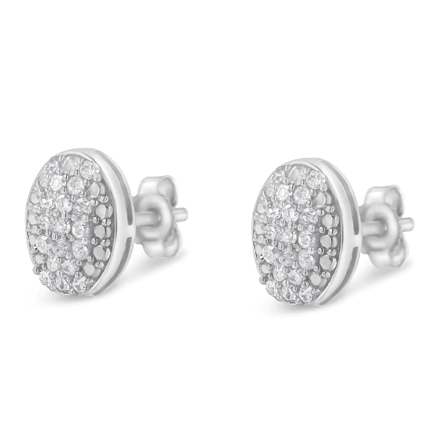 Oval Cluster Studs