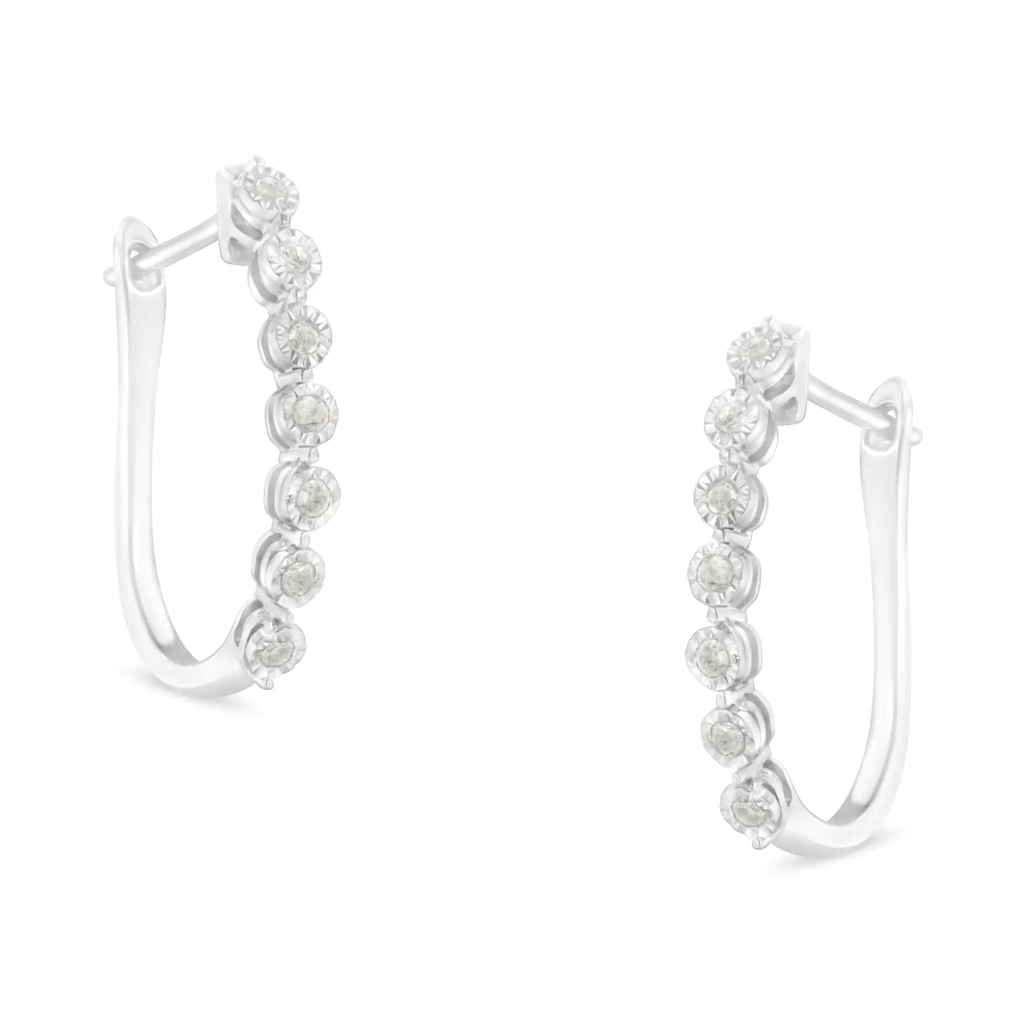 7 Stone Hoop Earrings