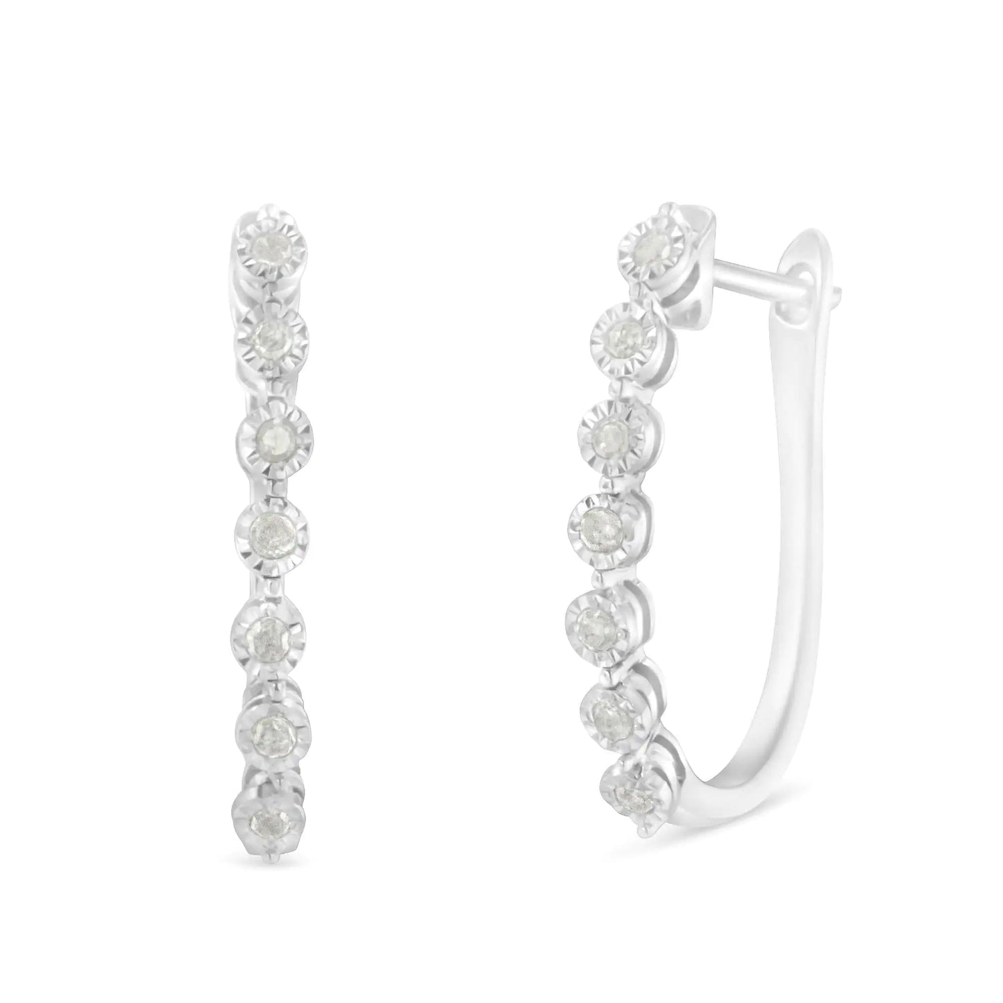 7 Stone Hoop Earrings