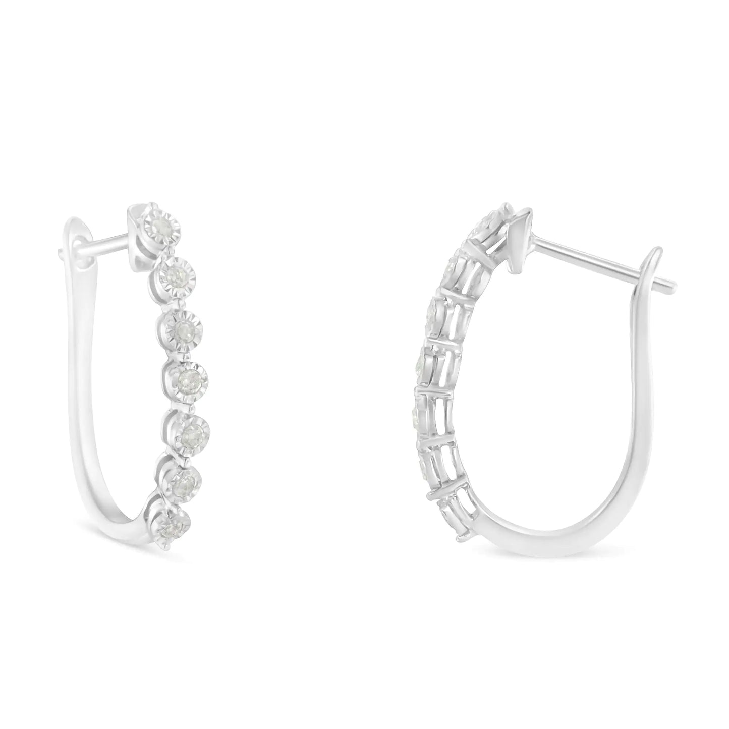 7 Stone Hoop Earrings