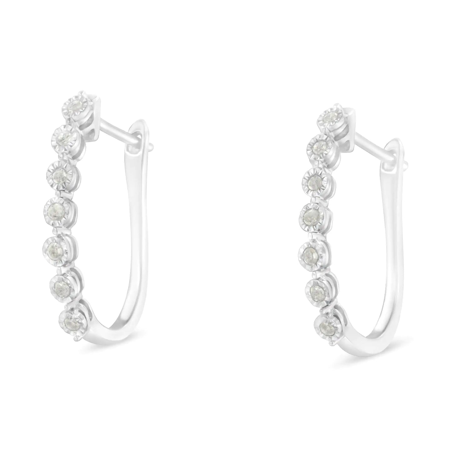 7 Stone Hoop Earrings