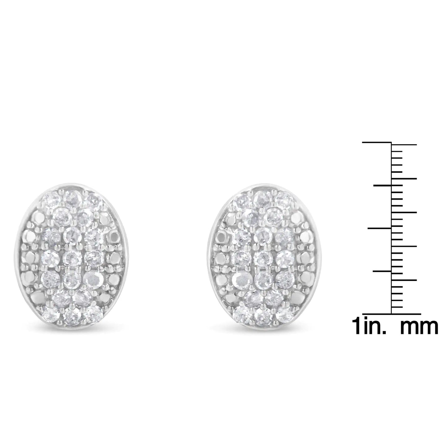 Oval Cluster Studs