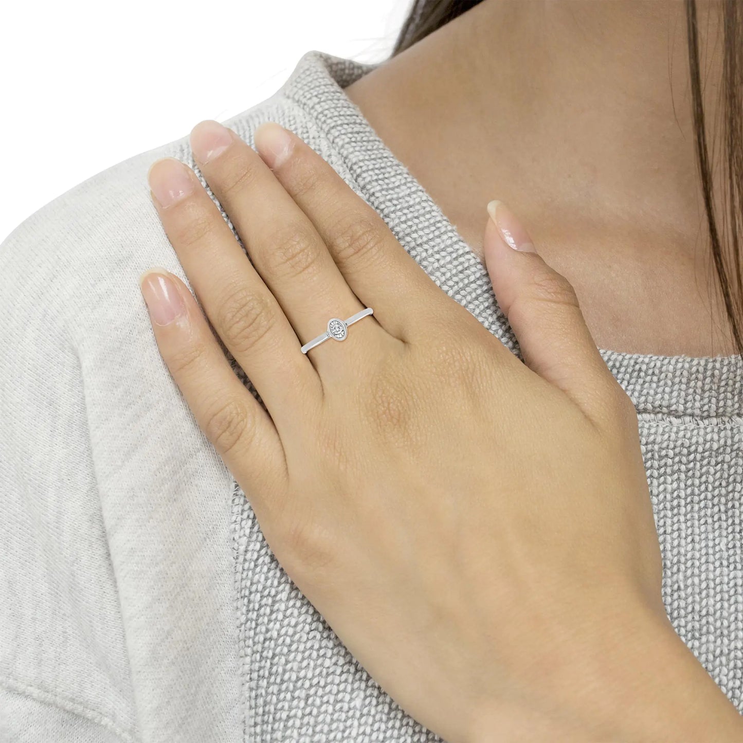 Oval Shaped Promise Ring