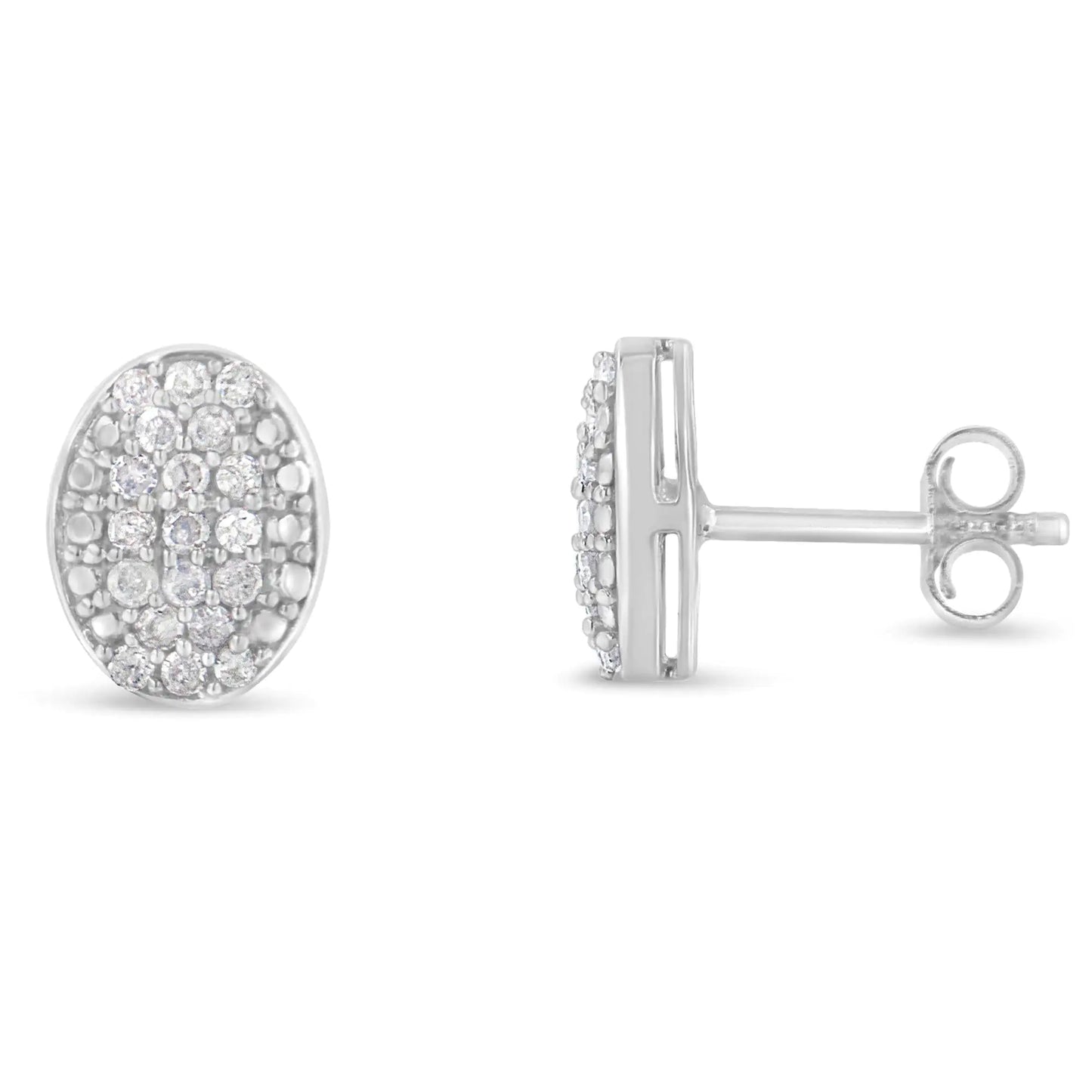 Oval Cluster Studs